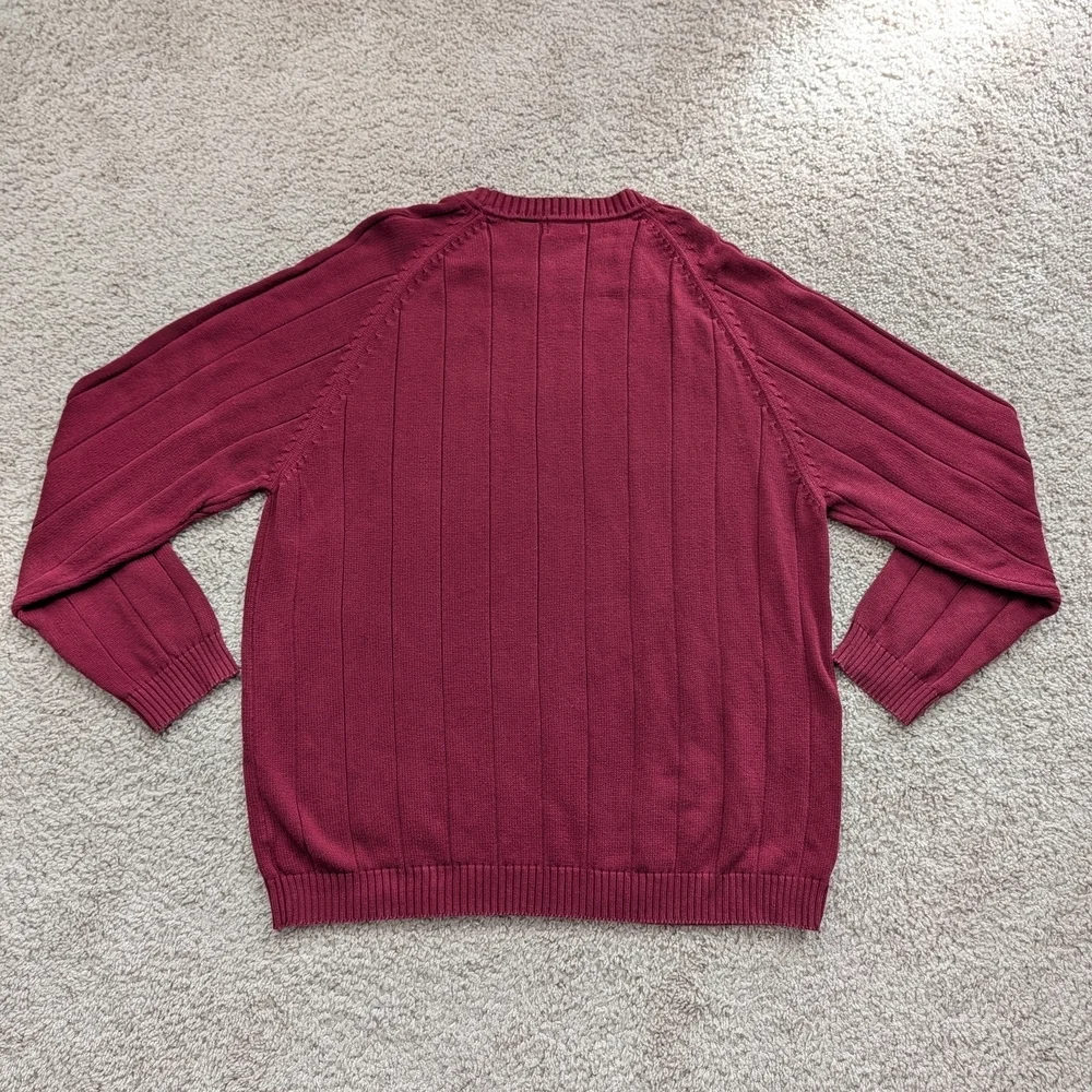 St. John's Bay Maroon Red Pullover Long Sleeve Knit Sweater Size 3XLT